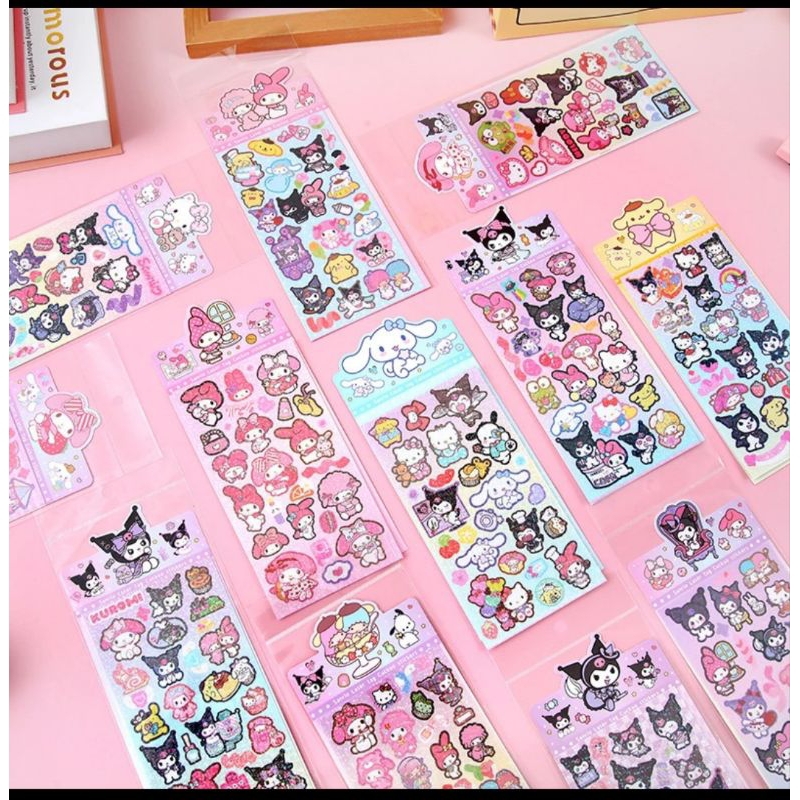 

STICKER GLITTER KUROMI SANRIO MELODY CHINNAMOROLL