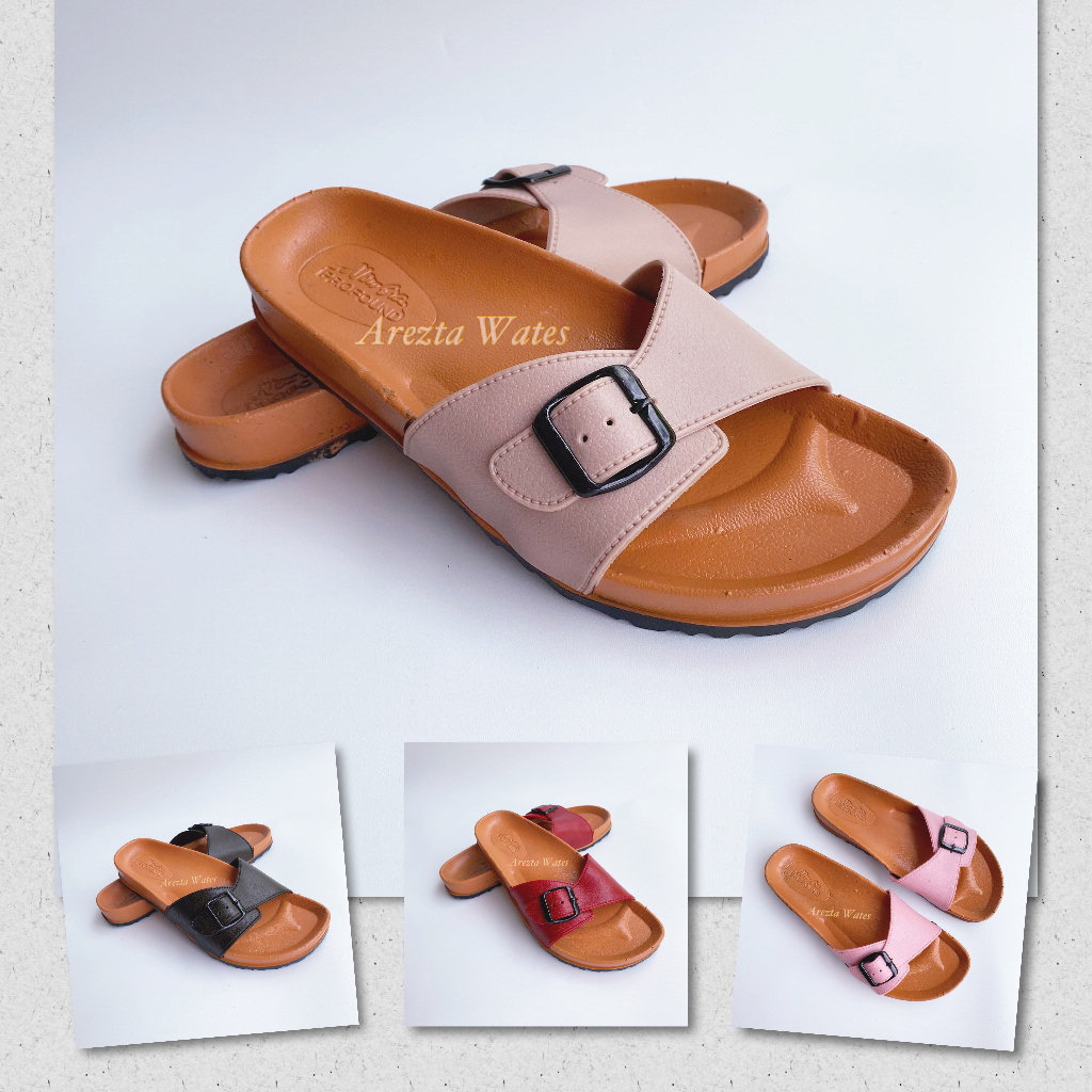 Sandal selop karet wanita New era LB 12015 C
