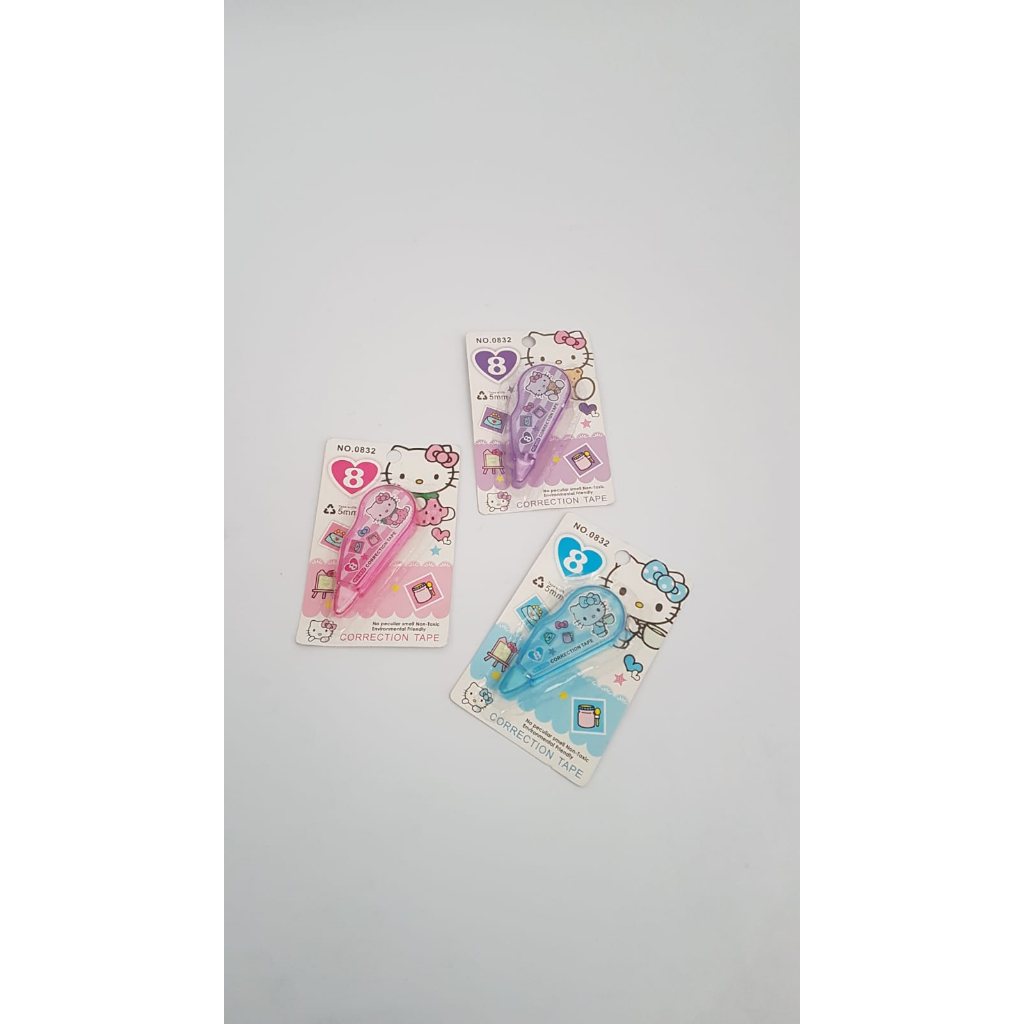 

Correction Tape Hello Kitty Mini No.0832 Biru/Pink/Ungu