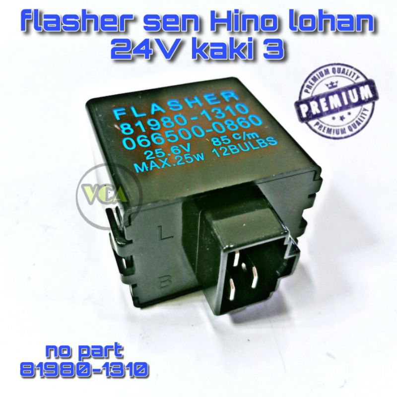 FLASHER SEN HINO RANGER, MA 24V KAKI 3 (3P) 81980-1310