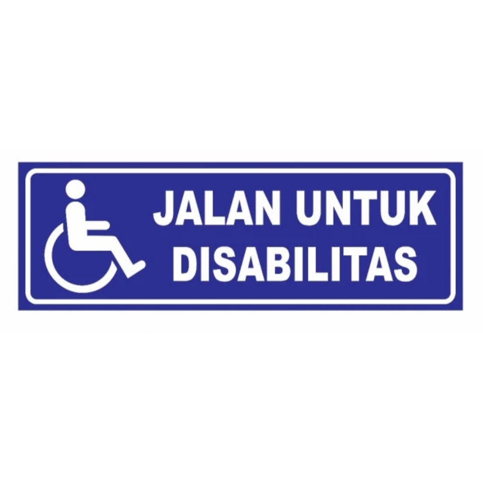 

SIGN STICKER JALAN UNTUK DISABILITAS UK 45 x 15 CM K3 RAMBU SAFETY
