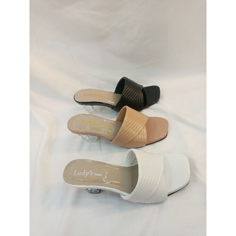 Sandal wanita hak 5cm/Selop wanita/sandal hak kaca