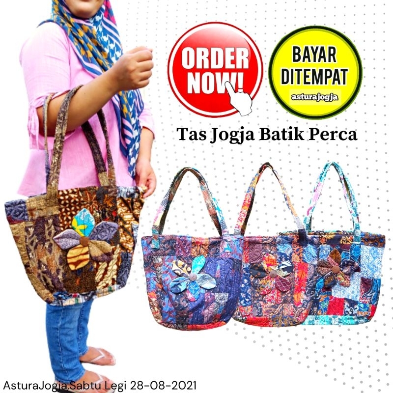 Tas Batik Jogja Kain Perca Murah K11 Totebag Wanita Oleh Oleh Jogja