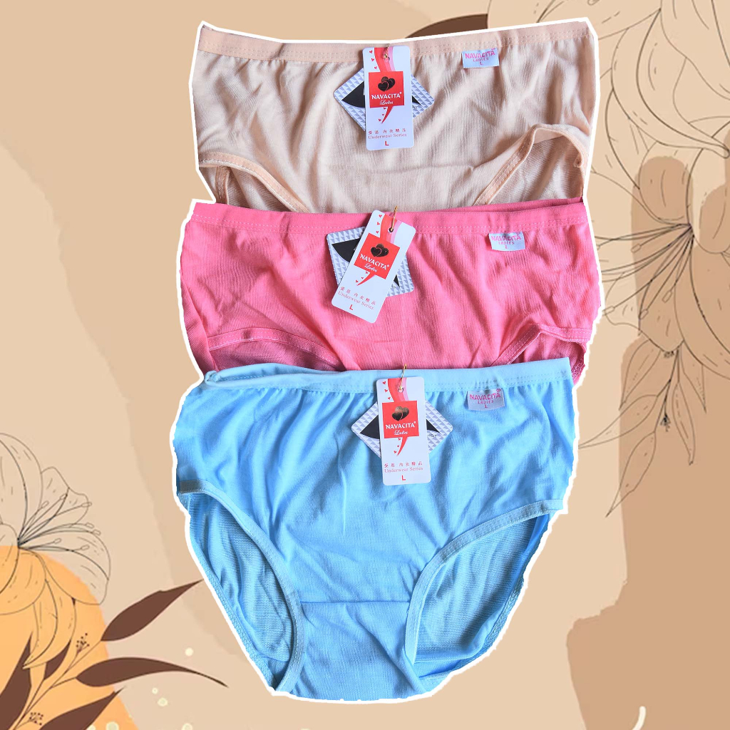 Celana Dalam Wanita Navacita Isi 3 Pcs - Underwear Wanita Navacita - CD Bahan Katun Halus Eceran Gro
