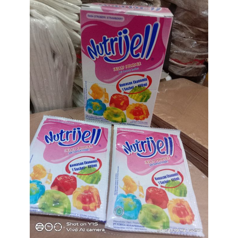 

NUTRIJELL RASA STROBERI / NUTRIJELL RASA STRAWBERRY / 1 KOTAK ISI 12pcs @10gr