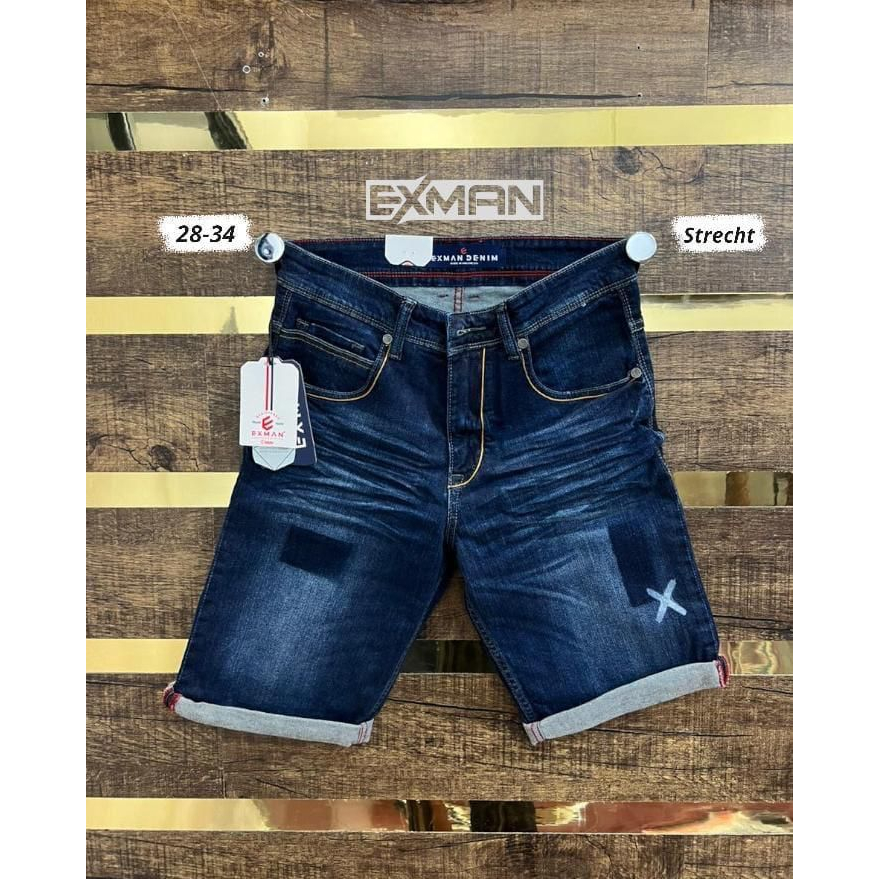 Celana pendek pria//EXMAN//celana pendek denim//jeans pria///termurah//terlaris