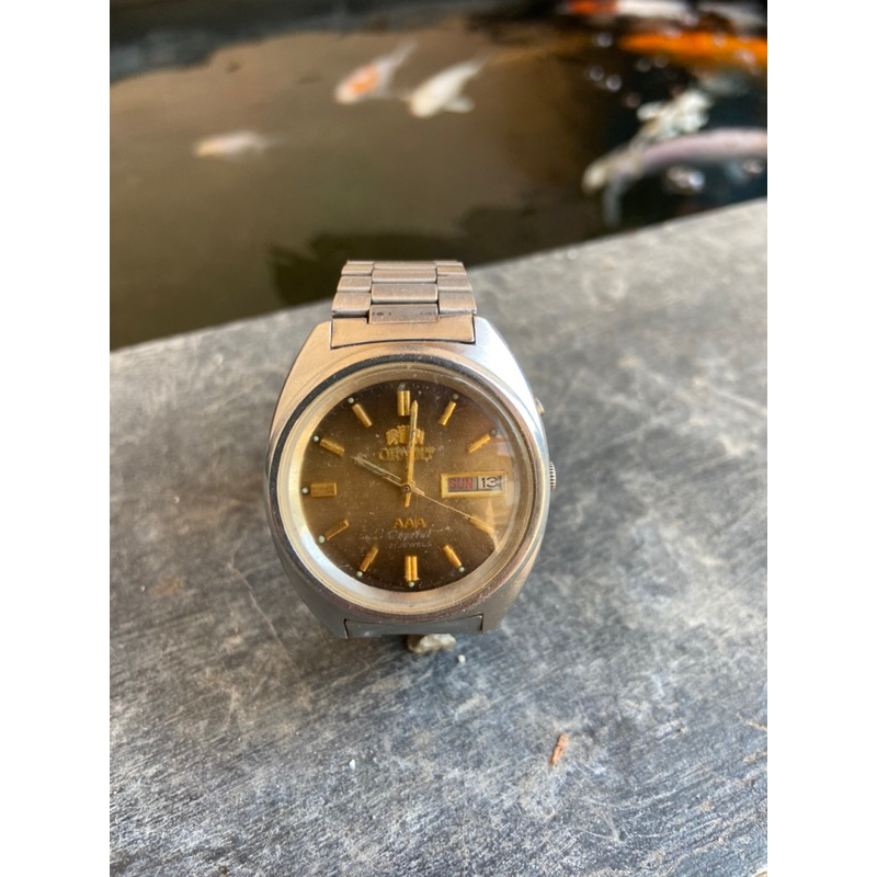 Orient AAA Crystal Automatic Jam Tangan Vintage Pria Second