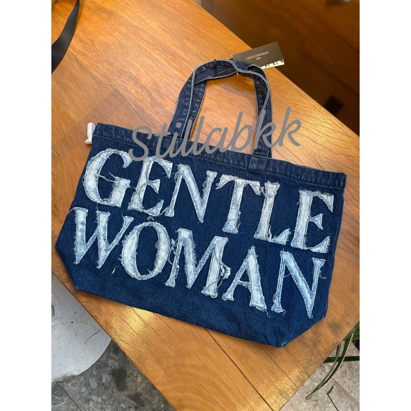 PREORDER Gentle Woman Denim Tote Bag : navy
