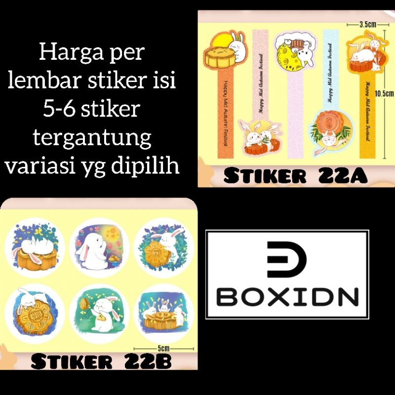 1 lembar Stiker Segel Mooncake stiker mooncake Stiker kue bulan Stiker Box Kue Bulan Stiker Box hamp