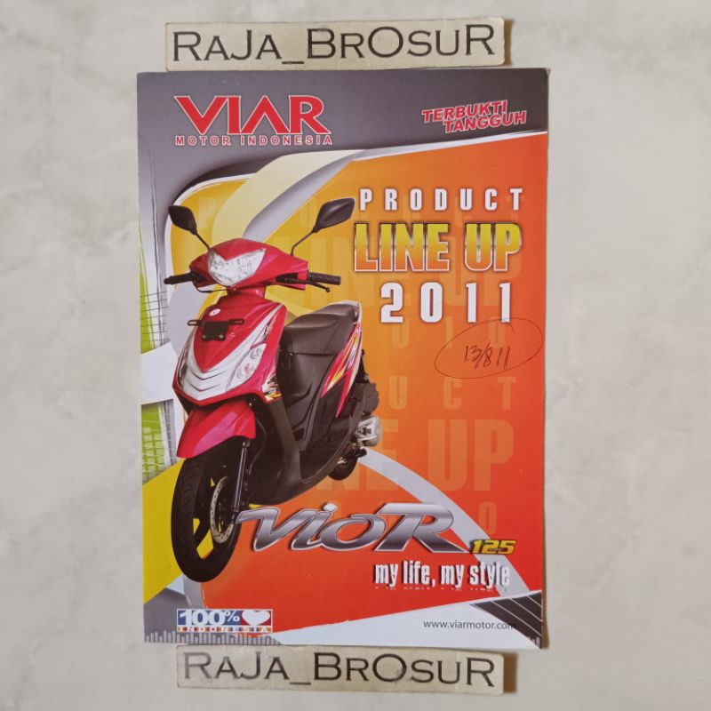 Poster brosur katalog leaflet Lineup VIAR Star Z/Star CX/Vix R/Karya 150 cc/Karya 200 cc/Vior 125/St