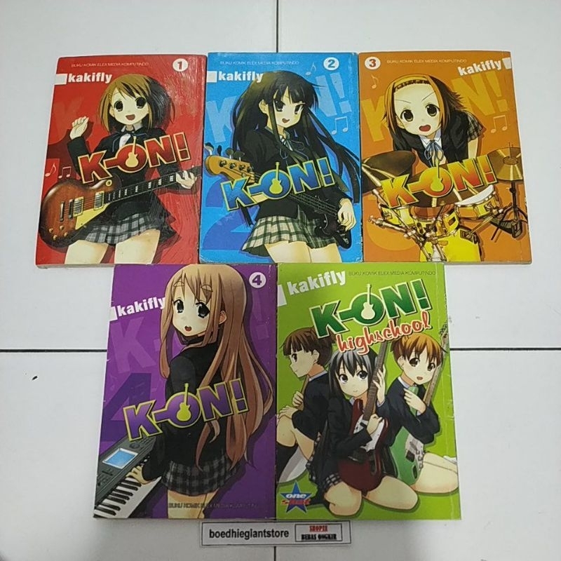 komik K-On 1-4 tamat + highschool, kolpri no coret, collector's edition