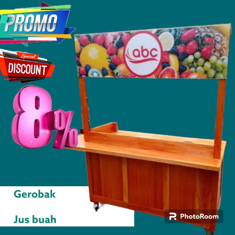 gerobak minuman jus buah free ongkir