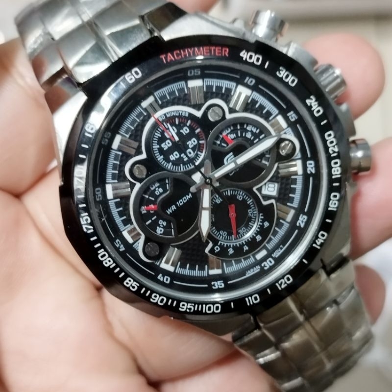 CASIO EDIFICE JAM TANGAN PRIA COWOK ANTI TAHAN AIR SPORT RANTAI CASIO EDIFICE ORIGINAL ORI 100% terb