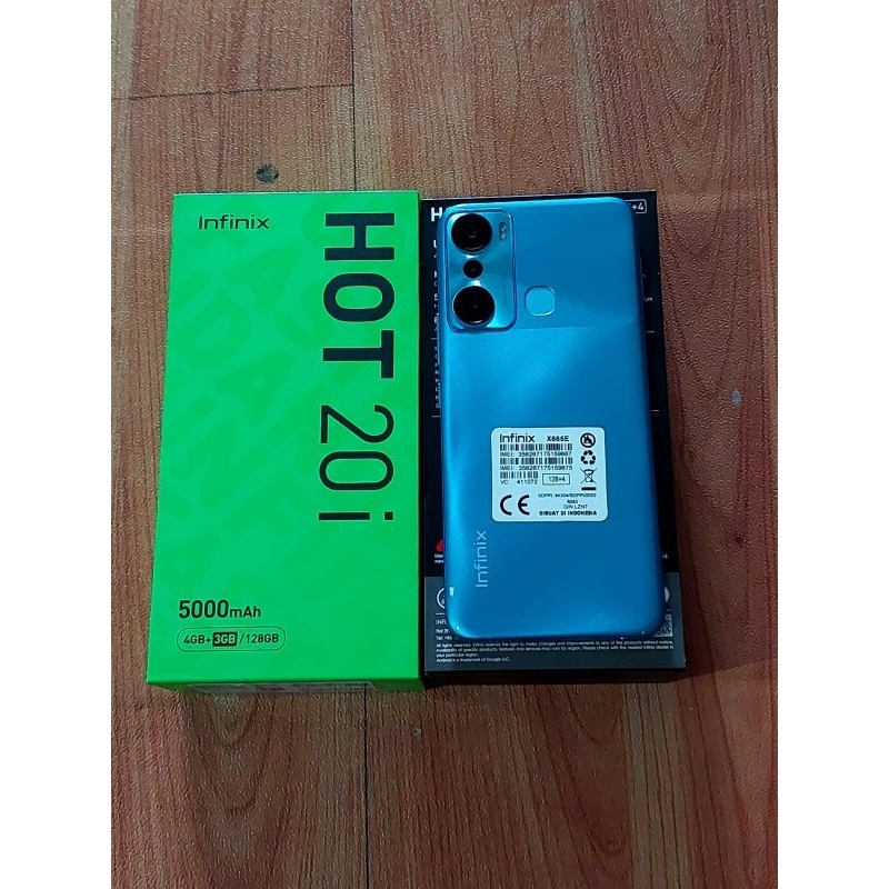 INFINIX HOT 20i 4/128 SECOND MULUS FULLSET ACC LENGKAP