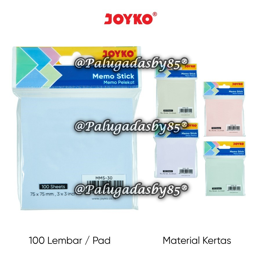 

(1 Biji) Sticky Notes JOYKO MMS-30 75 x 75 / Memo Stick Sticky Note Kertas Memo Tempel Joyko MMS-30 Morandi Color / Memo Stick Joyko MMS-30