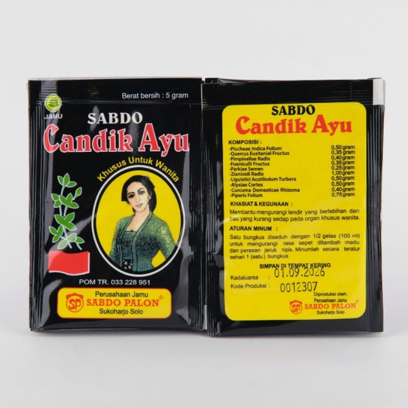 Jamu Serbuk Sabdo Candik Ayu ( Khusus Wanita ) - Sabdo Palon ( 1 Pack Isi 10 Sachet )