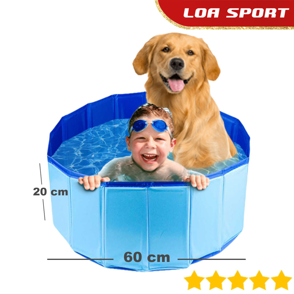 Kolam Renang Lipat Plastik Anak dan Hewan Peliharaan Size Kecil 60x20
