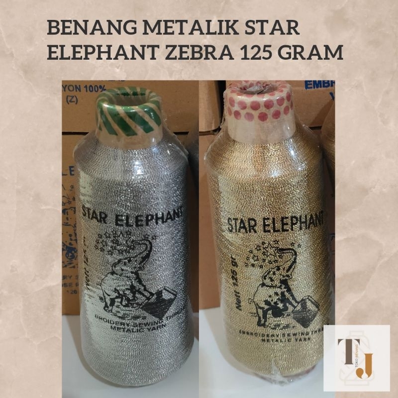 Star Elephant Benang Bordir Metalik Rayon Zebra (125gr)
