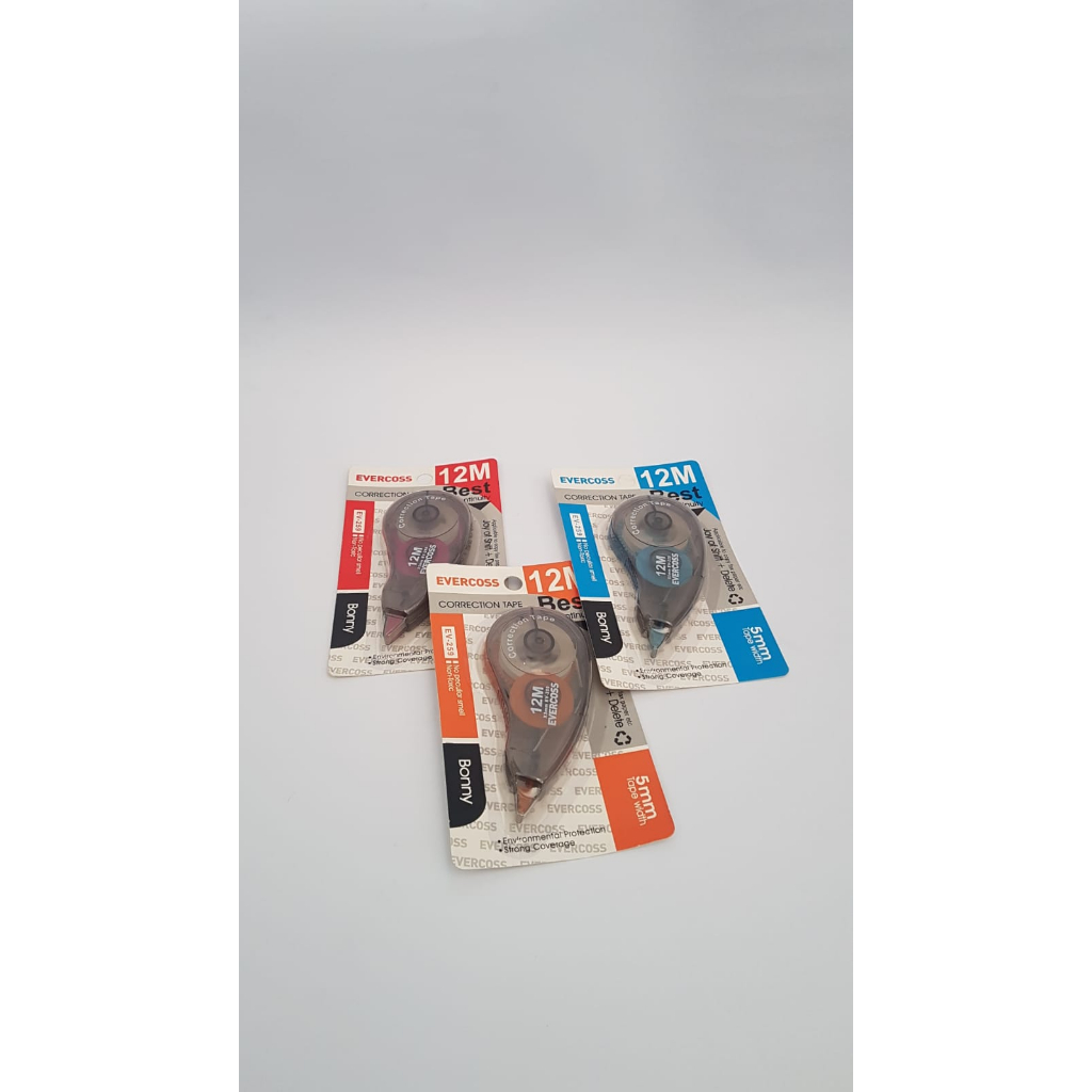 

Correction Tape EVERCROSS (5mm tape widh)Biru/Orange/Merah muda