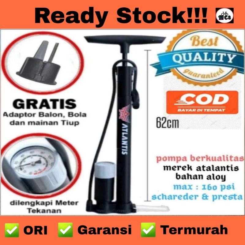 POMPA BAN SEPEDA / MOTOR TABUNG ATLANTIS