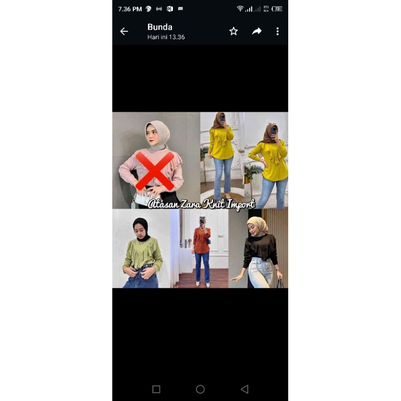 ATASAN ZARA KNIT RAMPEL