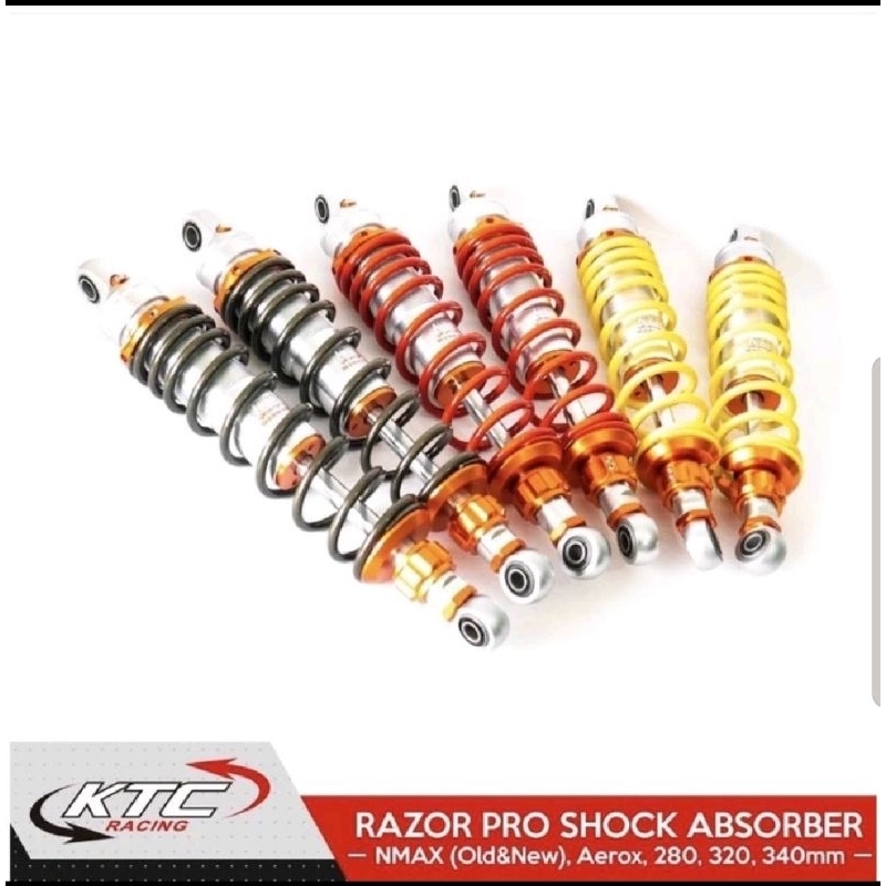 Shockbreaker KTC Racing PRO RAZOR Klik Non Tabung Double Shock Matic 305Mm 335Mm 350Mm Rebound Adjus