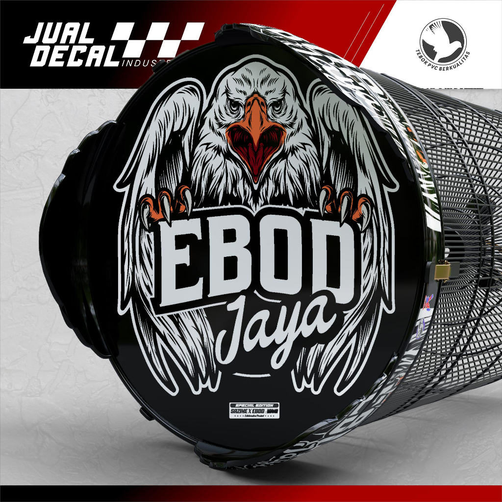 Stiker Sangkar Murai EBOD JAYA EAGLE Decal Tebok Variasi