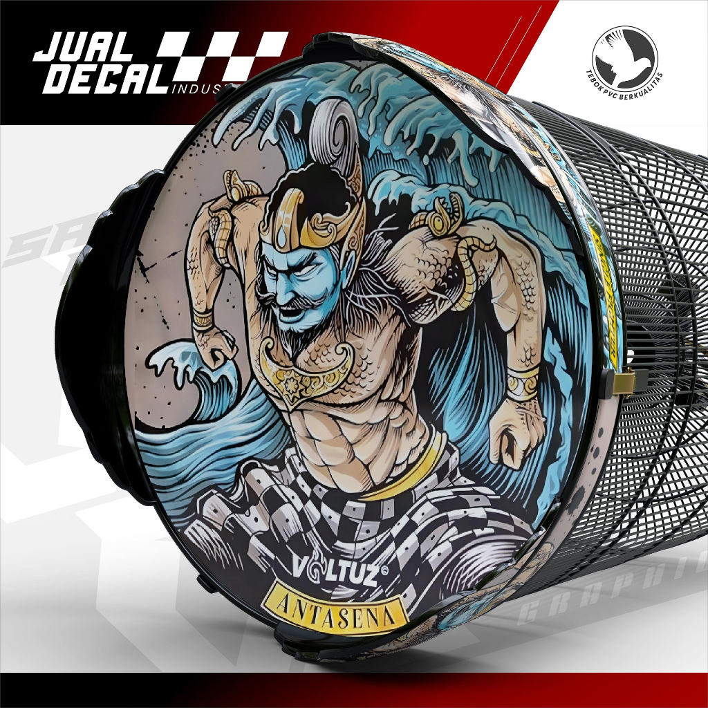 Stiker Sangkar Murai wayang ANTASENA Decal Tebok Kandang Burung Variasi Ontoseno