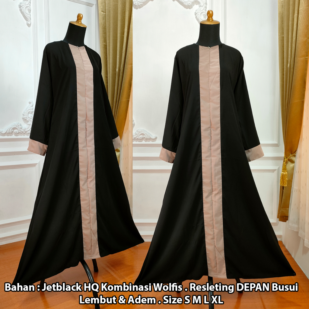 Abaya Hitam Gamis Hitam Polos Wanita Baju Muslim Gamis Abaya Hitam Gamis Hitam Jumbo Busui