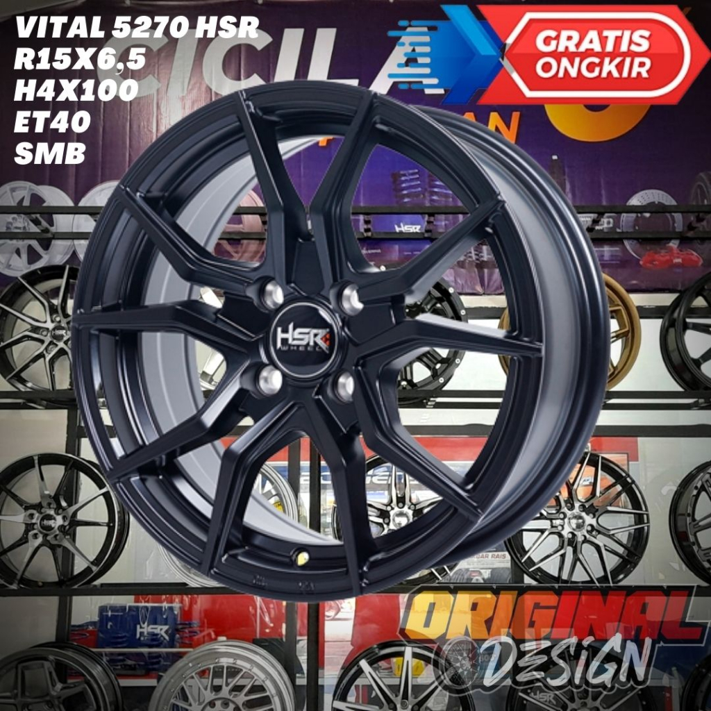 Velg Mobil Ring 15 HSR VITAL R15  Untuk Brio , City , Civic VTI , Estilo