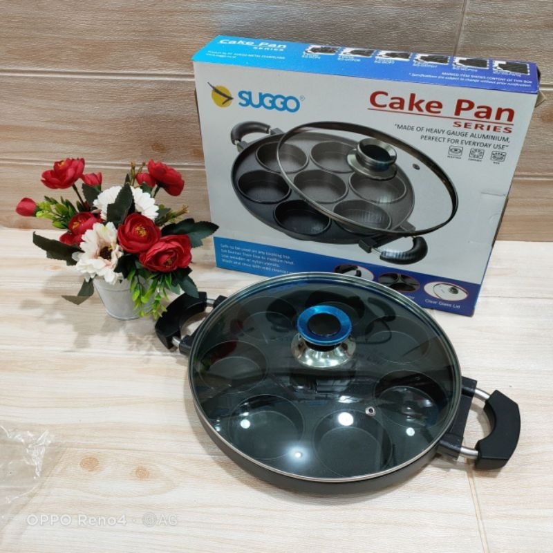 CETAKAN KUE SUGGO 8 LUBANG DATAR CETAKAN  MARTABAK MINI, KUE APEM, DORAYAKI 8 LUBANG DATAR SUGGO