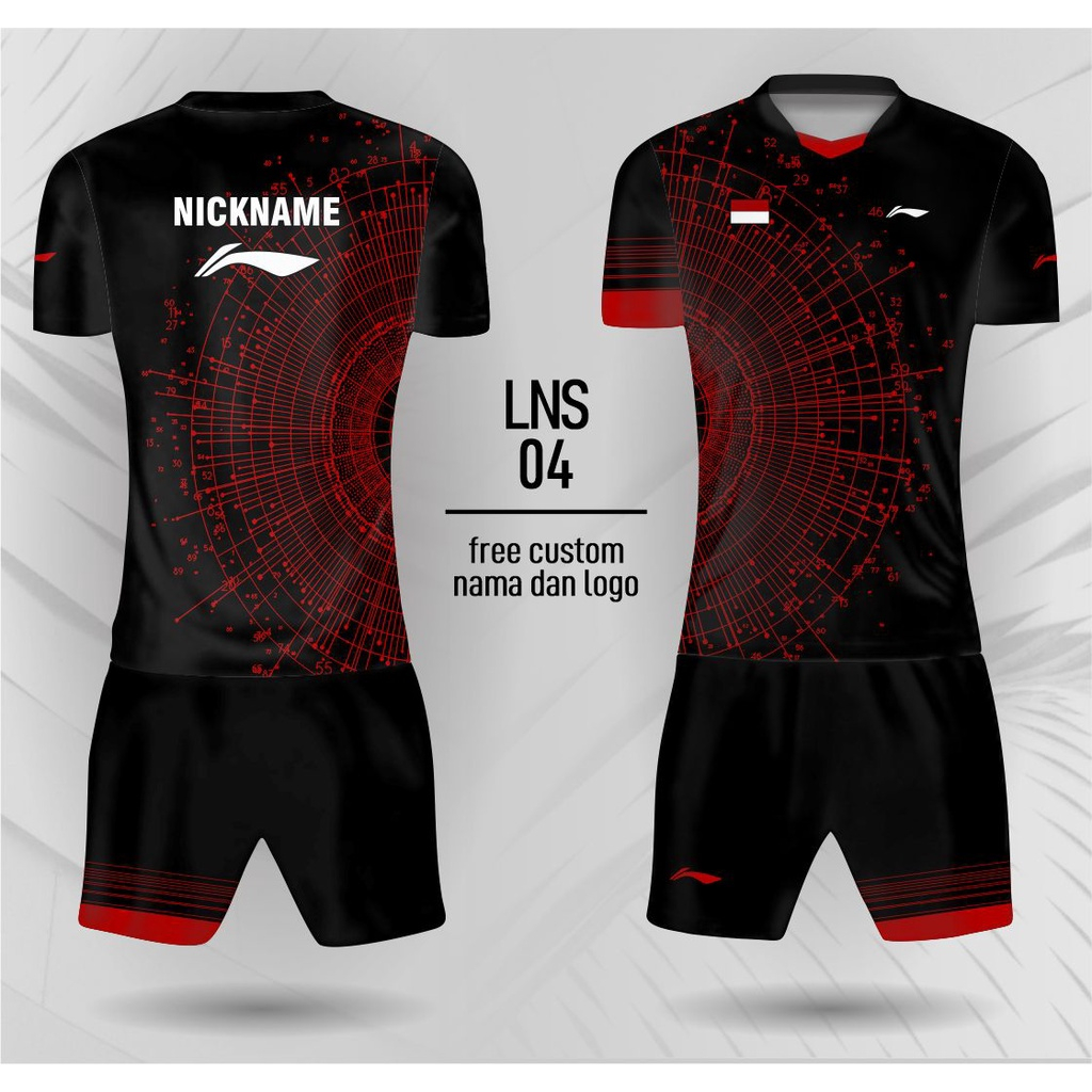 jersey badminton lining jersey bulutangkis setelan jersey badminton kaos lining free custom nama