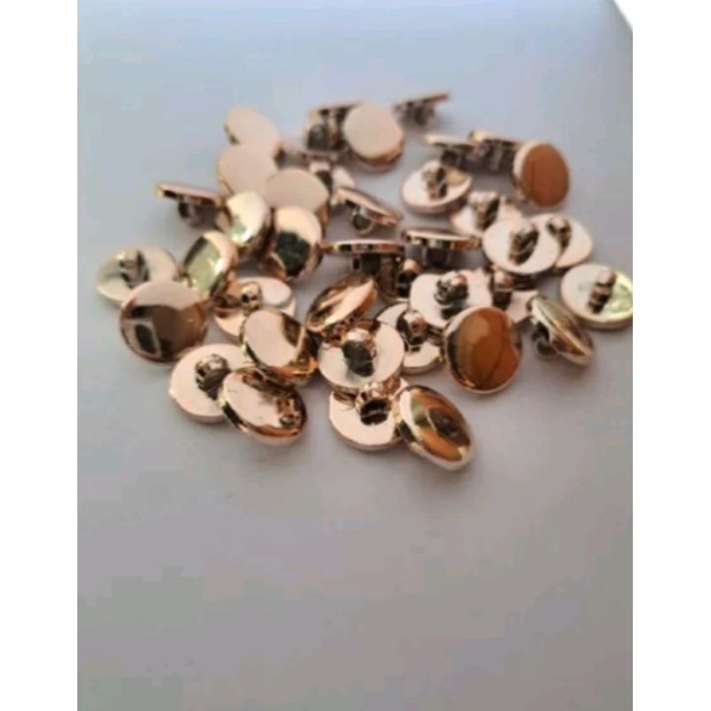 KANCING BAJU JAMUR EMAS POLOS/UKURAN DIAMETER 15 MM (24L)//KANCING EMAS