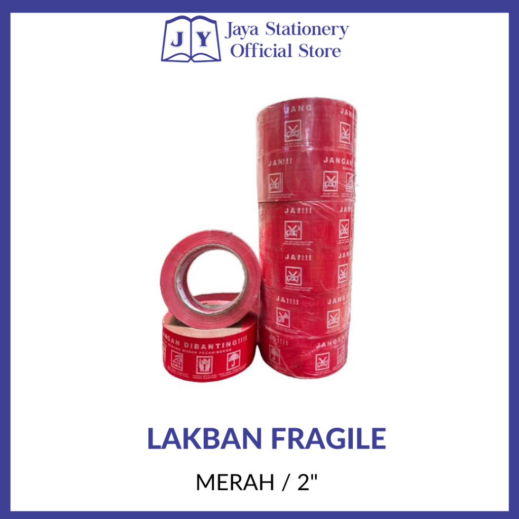 

[BISA COD] Lakban Fragile Merah / JANGAN DIBANTING