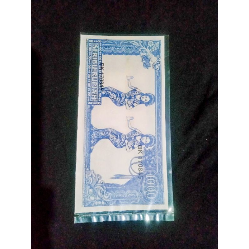 Hobby Koleksi Uang Kuno Soekarno Melengkung 1000 Biru 2 Penari