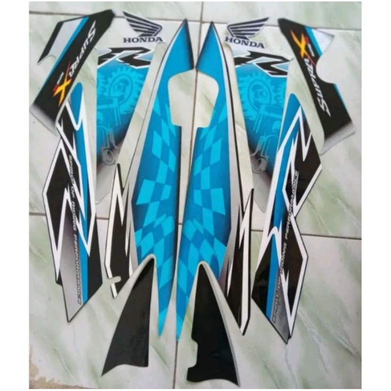 STRIPING STIKER HONDA SUPRA X 125 TAHUN 2008