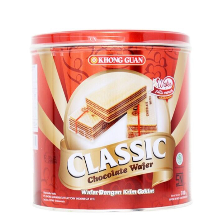 Khong guan Wafer Classic Kaleng 310g / Wafer Kaleng / Kue Kaleng