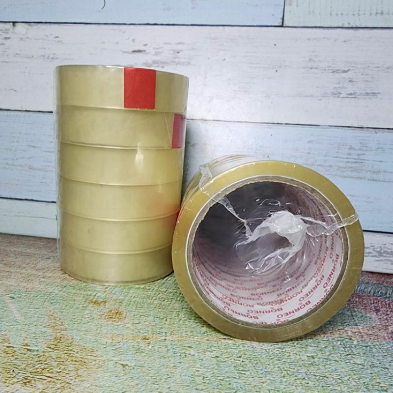 

Cello Tape Selotip Isolasi Bening Borneo 1inch 24mm 72yard 90yard