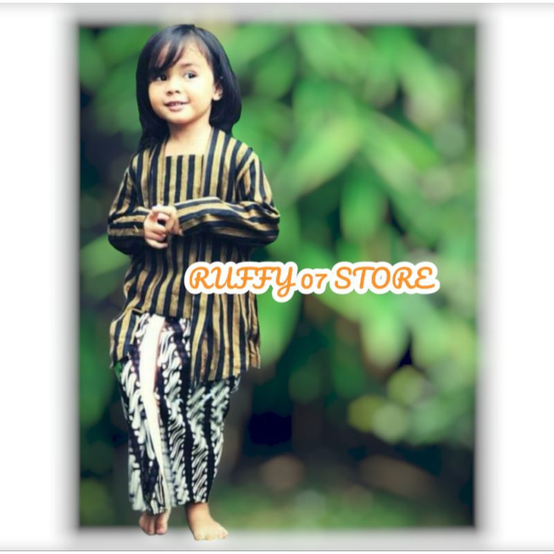 Setelan Kebaya Lurik Anak // Kebaya + Rok Batik // Kebaya + Jarik Batik