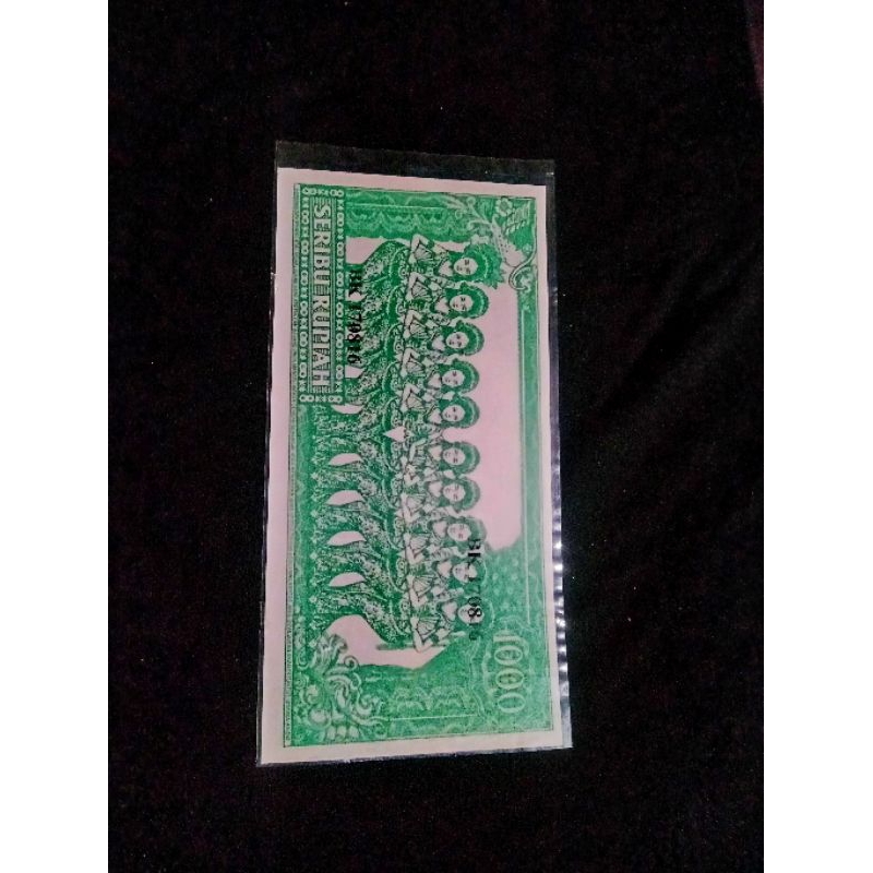 Hobby Koleksi Uang Kuno Soekarno Melengkung Hijau 10 Penari