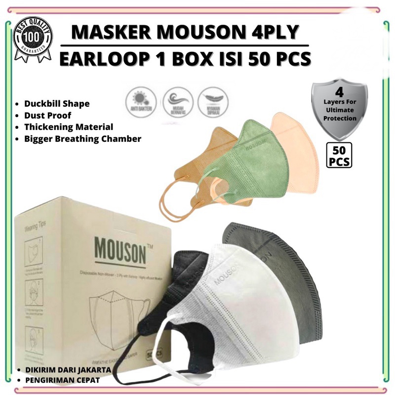 Masker Duckbill Mouson 4PLY (50pcs)