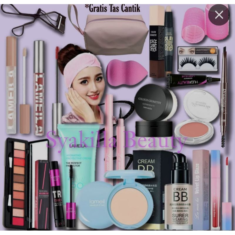 Set make up varian lengkap 19 In 1 Lameila