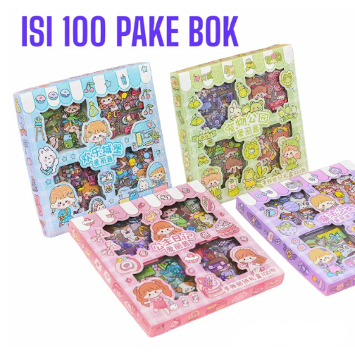 

STICKER MOMO 2D / STICKER KARAKTER ANAK KOREA/ STICKER LUCU ISI 100 LEMBAR PER BOX
