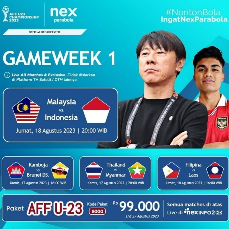 PAKET TIMNAS AFF U-23 NEX PARABOLA