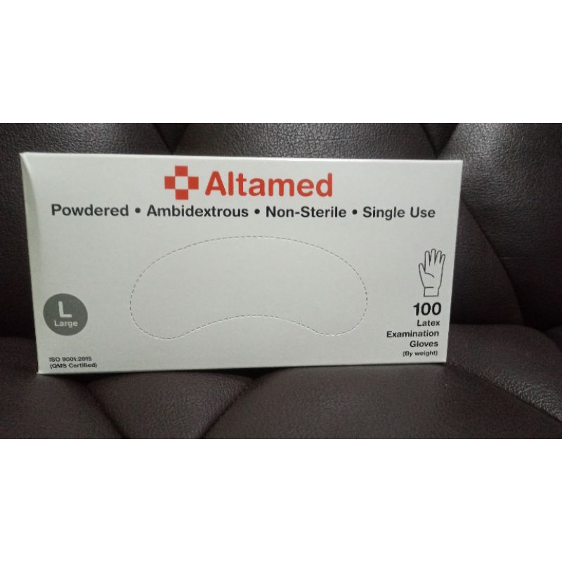 sarung tangan latex altamed - altamed latex glove isi 100's