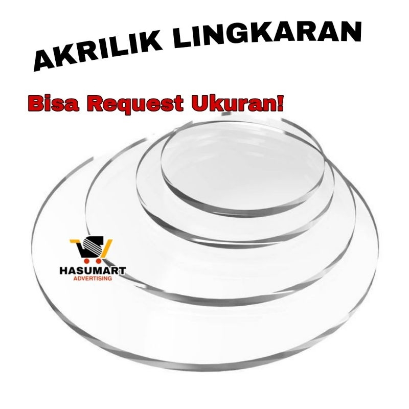 Akrilik Bulat 15cm / Akrilik Lingkaran Custom / Acrylic Lembaran