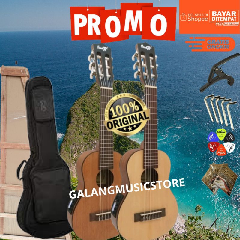 [PAKET LENGKAP] GITAR AKUSTIK ELEKTRIK COWBOY ORIGINAL GITAR KECIL GITAR LELE GUITAR LELE GK 6 NA/NS