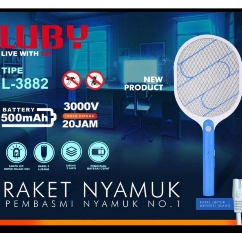 Raket Nyamuk LUBY L-3882