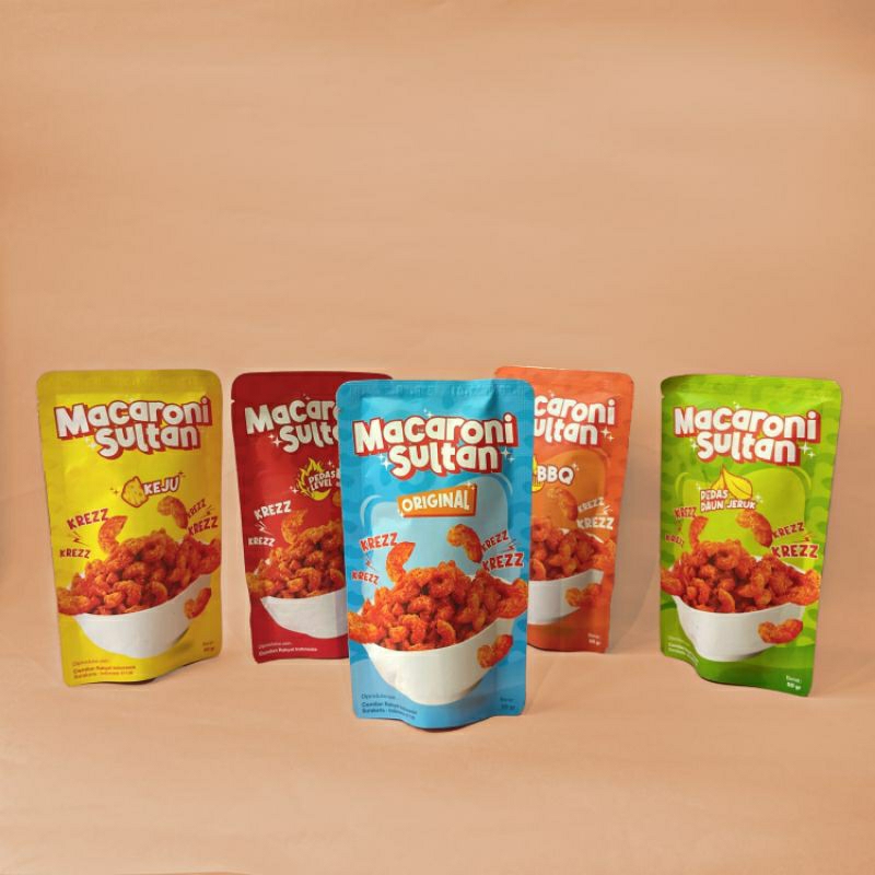 

Macaroni Sultan/original/BBQ/pedas daun jeruk/pedas LV 5