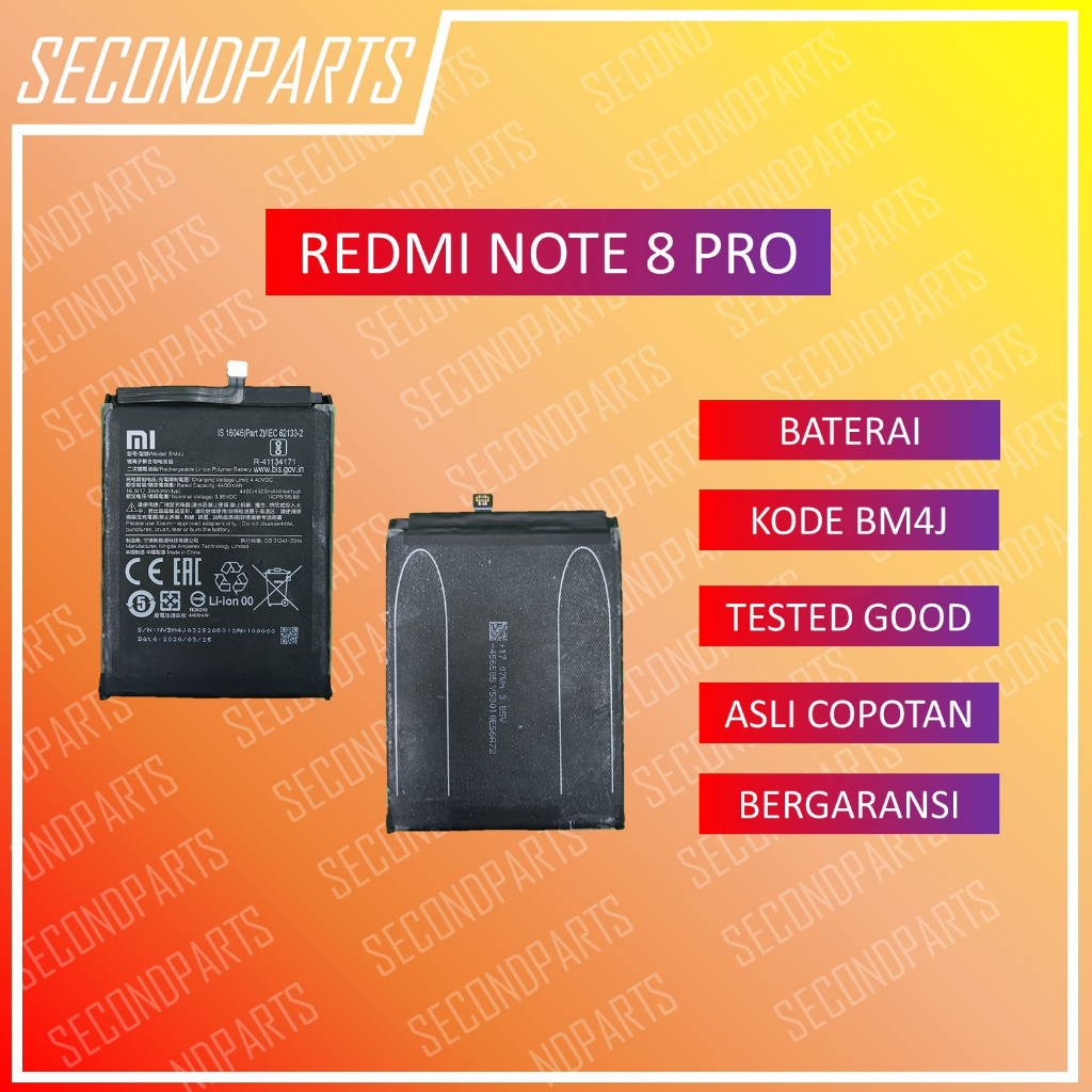 BATERAI BATREI BATTERY BM4J REDMI NOTE 8 PRO ORIGINAL COPOTAN